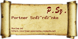 Portner Szörénke névjegykártya